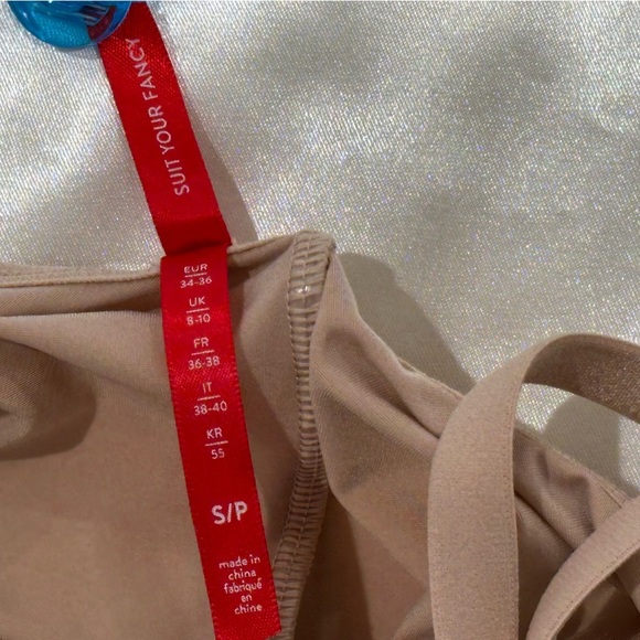 Spanx Suit Your Fancy Bodysuit Strapless Cupped Brief Convertible Tan Small - Picture 12 of 15